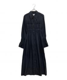 AKIRA NAKA（アキラナカ）の古着「Shirring shirt dress BK」｜ブラック