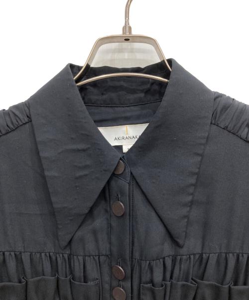 AKIRA NAKA（アキラナカ）AKIRA NAKA (アキラナカ) Shirring shirt dress BK ブラック サイズ:SIZE1の古着・服飾アイテム