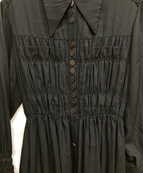 AKIRA NAKA（アキラナカ）AKIRA NAKA (アキラナカ) Shirring shirt dress BK ブラック サイズ:SIZE1の古着・服飾アイテム