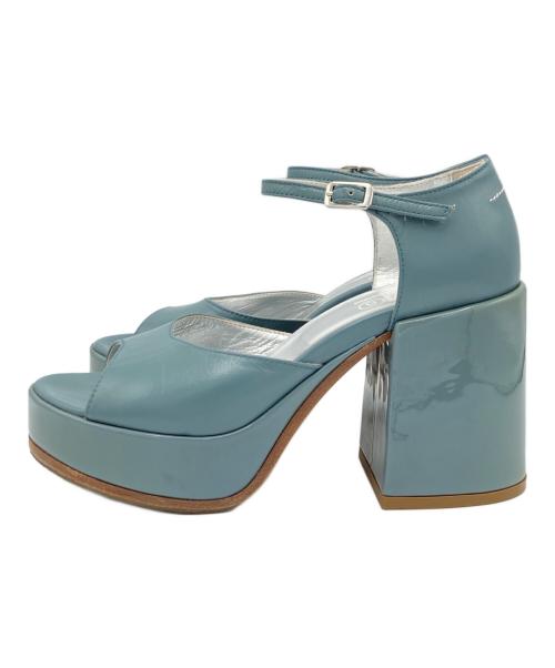 MM6 Maison Margiela（エムエムシックスメゾンマルジェラ）MM6 Maison Margiela (エムエムシックスメゾンマルジェラ) サンダル ブルー サイズ:23.5cmの古着・服飾アイテム