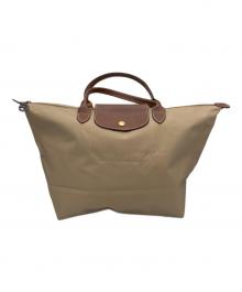 LONGCHAMP（ロンシャン）の古着「ルプリアージュ M トートバッグ」｜ベージュ