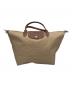 LONGCHAMP（ロンシャン）の古着「ルプリアージュ M トートバッグ」｜ベージュ