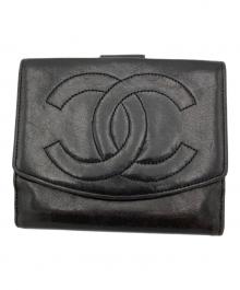 CHANEL（シャネル）の古着「2つ折り財布」｜ブラック