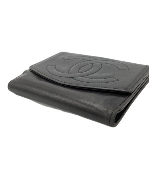 CHANEL（シャネル）CHANEL (シャネル) 2つ折り財布 ブラックの古着・服飾アイテム