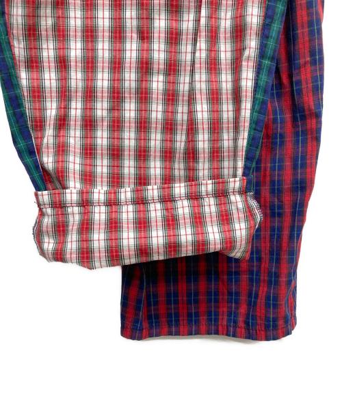 Gosha Rubchinskiy（ゴーシャラブチンスキー）Gosha Rubchinskiy (ゴーシャラブチンスキー) チェック柄 マルチカラー イージーパンツ レッド サイズ:Sの古着・服飾アイテム
