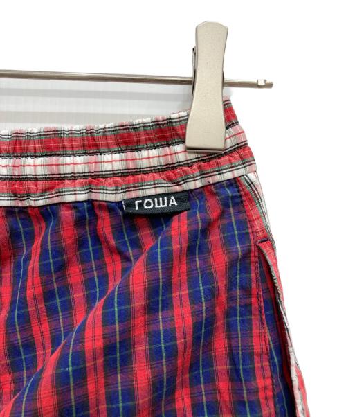 Gosha Rubchinskiy（ゴーシャラブチンスキー）Gosha Rubchinskiy (ゴーシャラブチンスキー) チェック柄 マルチカラー イージーパンツ レッド サイズ:Sの古着・服飾アイテム