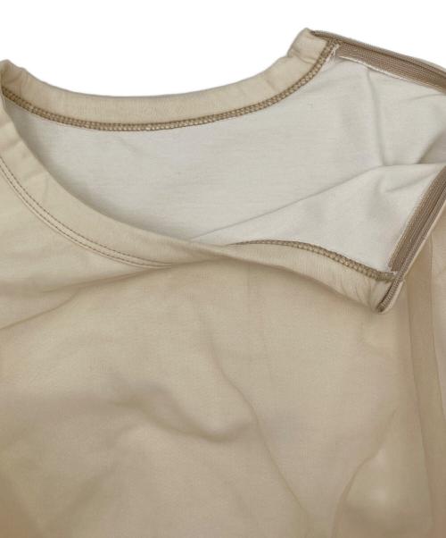 Acka.（エーシーケーエー）Acka. (エーシーケーエー) tulle volume tee アイボリー サイズ:FREEの古着・服飾アイテム