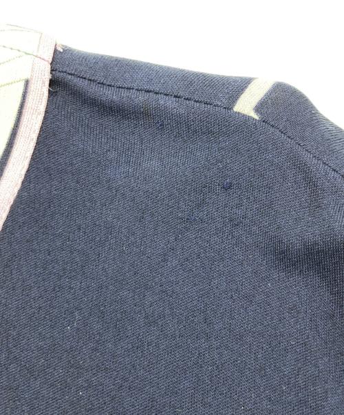 LEONARD PARIS（レオナール パリ）LEONARD PARIS (レオナール パリ) 花柄シルクワンピース ネイビー サイズ:Lの古着・服飾アイテム
