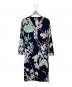 LEONARD PARIS（レオナール パリ）の古着「花柄シルクワンピース」｜ネイビー