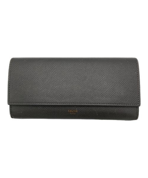CELINE（セリーヌ）CELINE (セリーヌ) ラージフラップウォレット グレーの古着・服飾アイテム