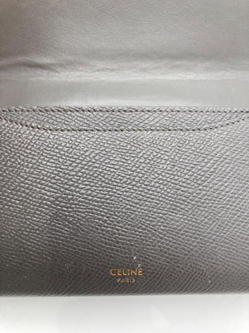 CELINE（セリーヌ）CELINE (セリーヌ) ラージフラップウォレット グレーの古着・服飾アイテム
