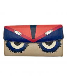FENDI（フェンディ）の古着「バグズ フラップウォレット」｜ベージュ