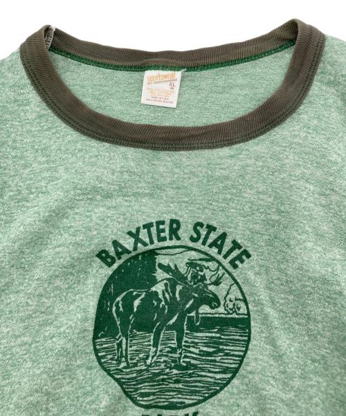sports wear（スポーツウェア）sports wear (スポーツウェア) リンガーTシャツ グリーン サイズ:XLの古着・服飾アイテム