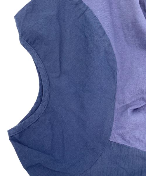 BEARDSLEY（ビアズリー）BEARDSLEY (ビアズリー) コンビギャザーチュニックカットソー ブルー サイズ:FREEの古着・服飾アイテム