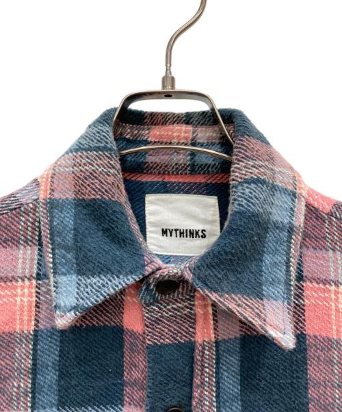 MYTHINKS（マイシンクス）MYTHINKS (マイシンクス) heavy flannel shirt ブルー サイズ:表示なしの古着・服飾アイテム