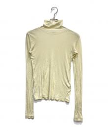 AURALEE（オーラリー）の古着「HIGH GAUGE SHEER RIB TURTLE NECK」｜イエロー