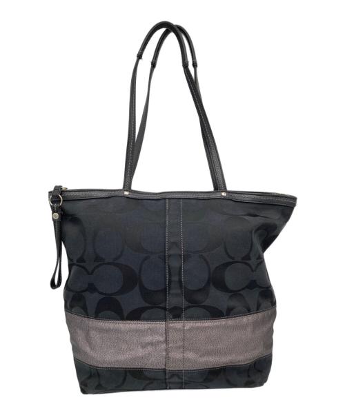COACH（コーチ）COACH (コーチ) シグネチャートートバッグ ブラックの古着・服飾アイテム
