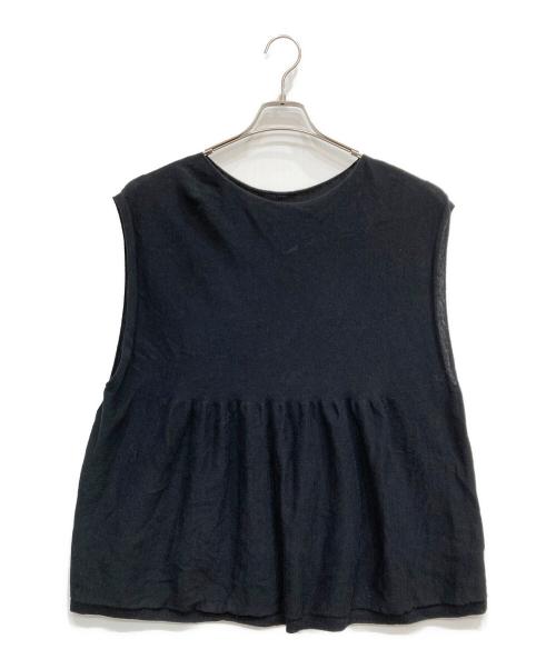Spick and Span（スピック＆スパン）Spick and Span (スピック＆スパン) ノースリーブ ペプラムニット ブラック サイズ:FREEの古着・服飾アイテム
