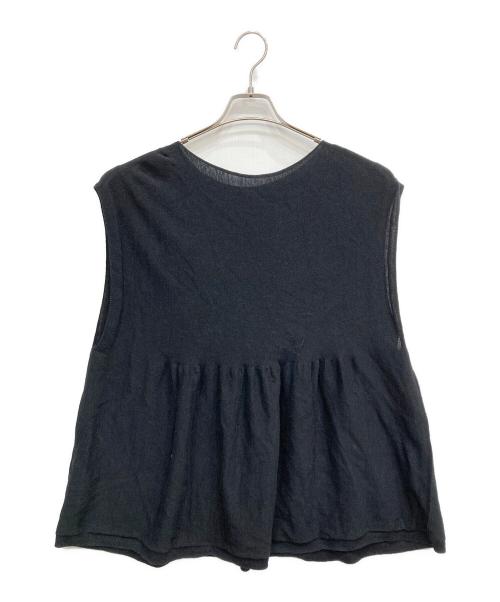 Spick and Span（スピック＆スパン）Spick and Span (スピック＆スパン) ノースリーブ ペプラムニット ブラック サイズ:FREEの古着・服飾アイテム