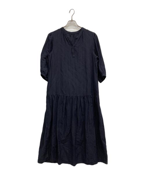 23区（ニジュウサンク）23区 (ニジュウサンク) リネン混マキシワンピース ネイビー サイズ:Mの古着・服飾アイテム
