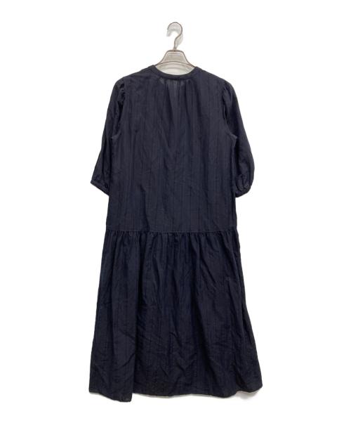 23区（ニジュウサンク）23区 (ニジュウサンク) リネン混マキシワンピース ネイビー サイズ:Mの古着・服飾アイテム