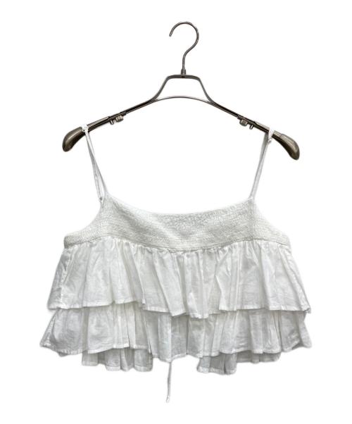 SIMPLICITE（シンプリシテ）simplicite (シンプリシテ) フリルキャミソールレイヤードブラウス ホワイト サイズ:FREEの古着・服飾アイテム