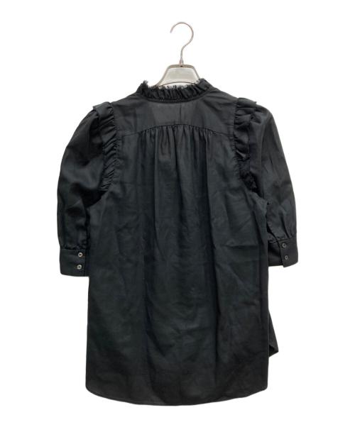 IENA（イエナ）IENA (イエナ) コットンビエラフリルハーフスリーブブラウス ブラック サイズ:FREEの古着・服飾アイテム
