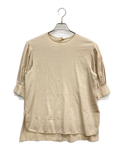 BALLSEY（ボールジィ）BALLSEY (ボールジィ) クリスタルコットン チュニックブラウス ベージュ サイズ:36の古着・服飾アイテム