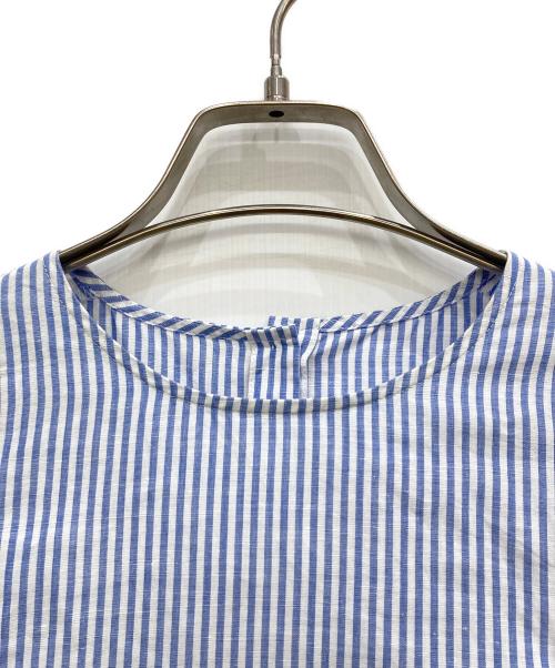 MACPHEE（マカフィー）MACPHEE (マカフィー) コットンリネンギャザースリーブプルオーバー ブルー サイズ:36の古着・服飾アイテム
