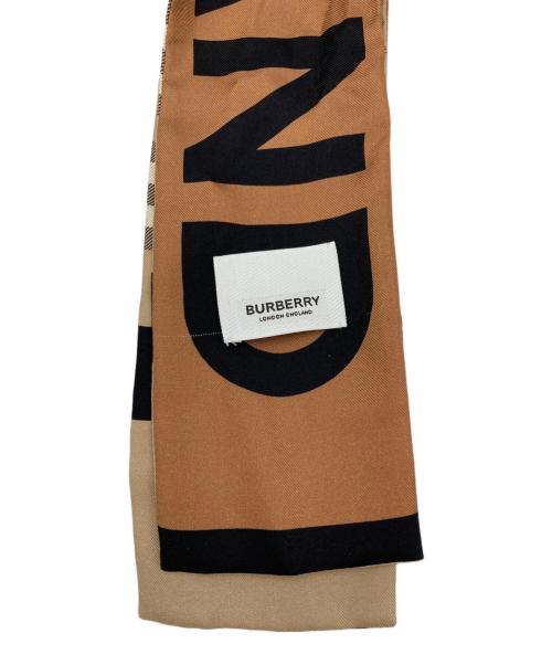 BURBERRY LONDON（バーバリーロンドン）BURBERRY LONDON (バーバリーロンドン) シルクスカーフ ブラウンの古着・服飾アイテム