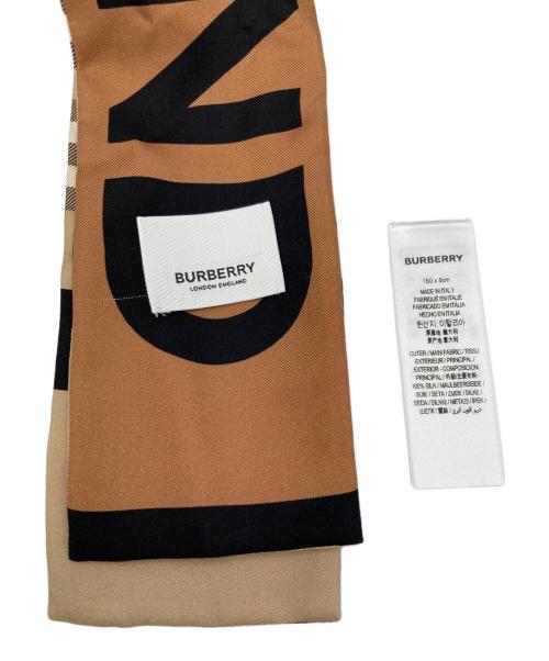BURBERRY LONDON（バーバリーロンドン）BURBERRY LONDON (バーバリーロンドン) シルクスカーフ ブラウンの古着・服飾アイテム