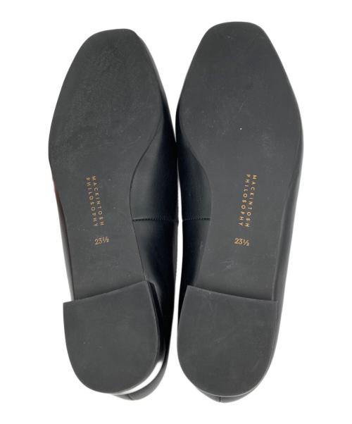 MACKINTOSH PHILOSOPHY（マッキントッシュ フィロソフィー）MACKINTOSH PHILOSOPHY (マッキントッシュ フィロソフィー) フラットシューズ ブラック サイズ:23.5cmの古着・服飾アイテム