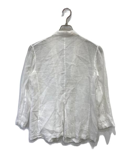 Whim Gazette（ウィムガゼット）Whim Gazette (ウィムガゼット) リネンテーラードジャケット ホワイト サイズ:FREEの古着・服飾アイテム