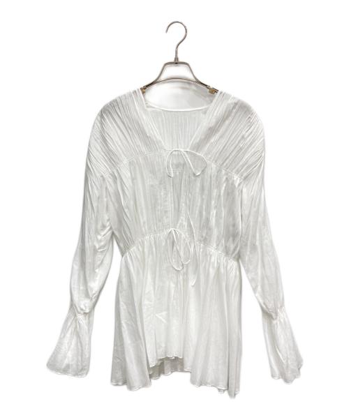Plage（プラージュ）Plage (プラージュ) COTTON SHIRRING ブラウス ホワイト サイズ:FREEの古着・服飾アイテム