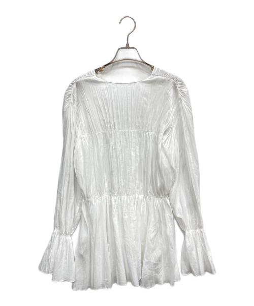 Plage（プラージュ）Plage (プラージュ) COTTON SHIRRING ブラウス ホワイト サイズ:FREEの古着・服飾アイテム