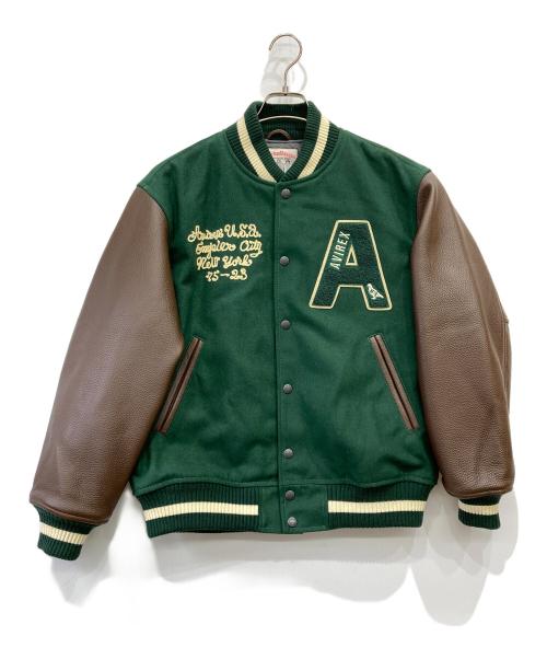 AVIREX（アヴィレックス）AVIREX (アヴィレックス) NYC STADIUM JACKET グリーン サイズ:Mの古着・服飾アイテム