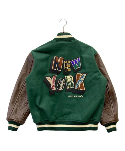 AVIREX（アヴィレックス）AVIREX (アヴィレックス) NYC STADIUM JACKET グリーン サイズ:Mの古着・服飾アイテム