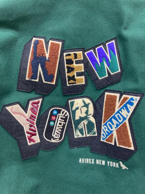 AVIREX（アヴィレックス）AVIREX (アヴィレックス) NYC STADIUM JACKET グリーン サイズ:Mの古着・服飾アイテム