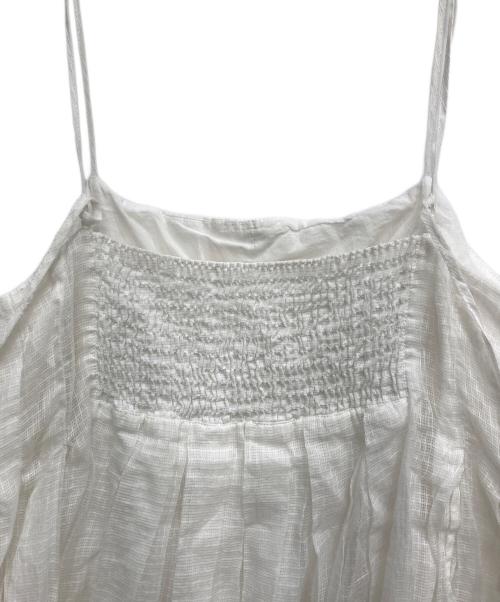 BABYLONE（バビロン）BABYLONE (バビロン) オーガンジーチェックキャミ ホワイト サイズ:FREEの古着・服飾アイテム