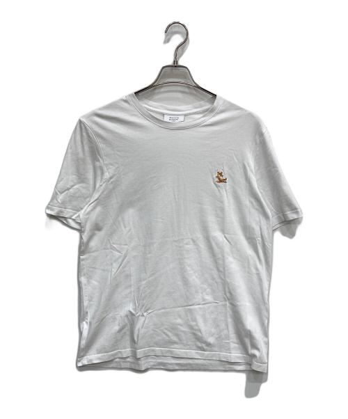 maison kitsune（メゾンキツネ）MAISON KITSUNE (メゾンキツネ) CHILLAX FOX PATCH REGULAR TEE SHIRT ホワイト サイズ:Mの古着・服飾アイテム