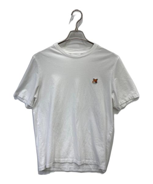 maison kitsune（メゾンキツネ）MAISON KITSUNE (メゾンキツネ) FOX HEAD PATCH REGULAR TEE SHIRT ホワイト サイズ:Sの古着・服飾アイテム