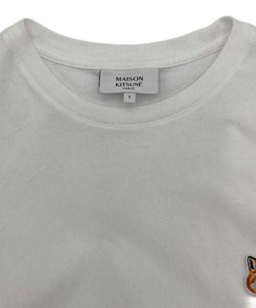maison kitsune（メゾンキツネ）MAISON KITSUNE (メゾンキツネ) FOX HEAD PATCH REGULAR TEE SHIRT ホワイト サイズ:Sの古着・服飾アイテム