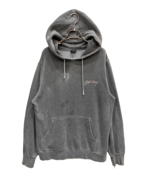 stussy（ステューシー）stussy (ステューシー) ロゴパーカー グレー サイズ:sの古着・服飾アイテム
