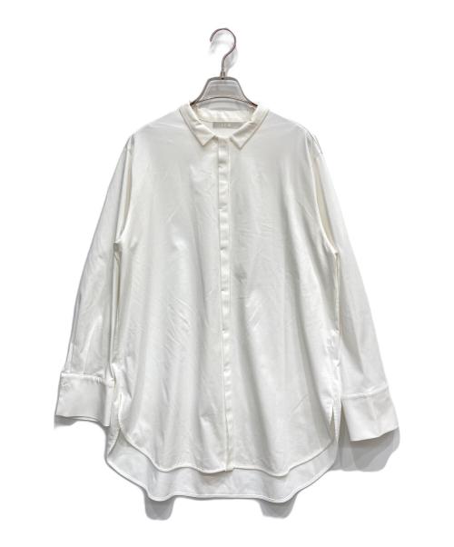 icB（アイシービー）icB (アイシービー) 洗えるコットンポリシャツ ホワイト サイズ:Mの古着・服飾アイテム