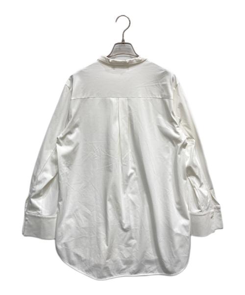 icB（アイシービー）icB (アイシービー) 洗えるコットンポリシャツ ホワイト サイズ:Mの古着・服飾アイテム