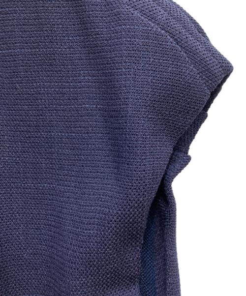 BALLSEY（ボールジィ）BALLSEY (ボールジィ) フレンチスリーブブラウス ネイビー サイズ:Mの古着・服飾アイテム