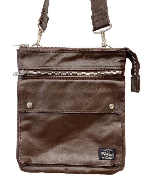 PORTER（ポーター）PORTER (ポーター) SHOULDER BAG ブラウンの古着・服飾アイテム