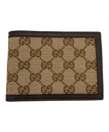 GUCCI（グッチ）の古着「GGキャンバス ２つ折り財布」｜ブラウン