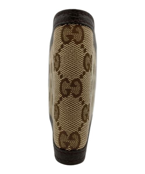 GUCCI（グッチ）GUCCI (グッチ) GGキャンバス ２つ折り財布 ブラウンの古着・服飾アイテム