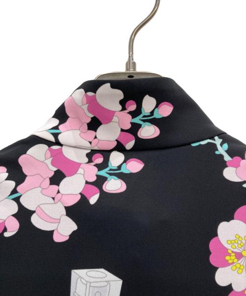 LEONARD SPORT（レオナール スポーツ）LEONARD SPORT (レオナール スポーツ) 花柄ポロシャツ ブラック サイズ:Ⅼの古着・服飾アイテム
